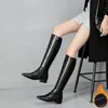 Boots Winter Plush Women's Long Leather Boots Fashion Solid Color Simple Winter Women's Warm High Boots Stor Fashion Leisure 231013