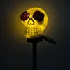 Halloween Ghost Skull Head gazonlamp, zonne-verlichting voor buitenpad tuin tuin gazon decor