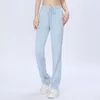 Pantaloni attivi Marchio Yoga con logo Sport Donna Vestibilità ampia Dritto Corsa Asciugatura rapida Casual Gamba larga Fitness