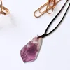 Pendant Necklaces Fashion Violet Stone Necklace Costume Accessories Jewelry Amethyst Crystal For Birthday