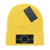 Stylowy kamienna czapka designerska litera Jacquard Beanie Wyspa Mężczyźni Kobiety ciepły wełniany kapelusz Q24