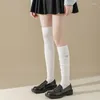 Skarpetki damskie kreskówkowe pończochy haftowe jk dziewczyny bawełniane długie uda wysoko japoński styl czarne białe kolano