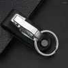 Chaveiros Liangery Keychain para homens Cinto de couro Loop Chave Titular Fivela Único Anel Clipes de Corrente com Chaveiro Destacável