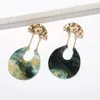 Dangle Earrings 2023 Joyas Quality Acrylic Geometric Moon Boat Wholesale Temperament High Retro Simple Aesthetic For Women