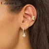 Andra 925 Sterling Silver Ear Cuff Earrings Zircon Fjärilsbrosk ingen piercing för kvinnor Fina smycken Pendientes W33120