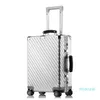 Suitcases 20 24 29 Inch Luxury Suitcase Trolly Bag Vintage Aluminium Luggage With Wheels332L