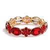 Bangle Fashion Ladies Colorful Flower Rhinestone Crystal Armband Bangles