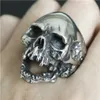 5pcs / lot nouvelle conception taille 7-15 énorme anneau de crâne fantôme en acier inoxydable 316L bijoux de mode populaire crâne mort Ring274d