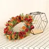 Brooches Fake Hydrangea Wreath Door Simulation Flower Decor Home Parties Floral Ornament