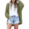 Women's Knits 2023 Summer Long Sleeve Knit Tops Bohemian Hollow Out Beach Vacation Large Size Solid Color Knitted Cardigan Jacket