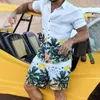 Survêtements pour hommes 2023 Summer Hawaii Tendance Impression Ensembles Hommes Shorts Chemise Vêtements Casual Col Rond Floral Beach Court Slee249F