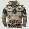 Heren Hoodies Zeilen Etnisch Capuchon Sweatshirt Mannen Lange Mouw Trui Blouse Tops Mode Herfst Kleding Oversized Casual Top