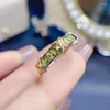 Cluster Rings Natural Olivine Ring Simple And Exquisite Women's 925 Sterling Silver Store Promotion Wedding Engagement Christmas Gifts