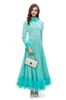 Women's Runway Dresses O Neck Long Sleeves Ruffles Binding Elegant Fashion Designer Party Prom Gown Vestidos