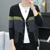 Men's Sweaters Clothing Coat With Pockets Knit Sweater Male Jacket Cardigan No Hoodie Elegant Large Big Size Classic Pull Oversize Warm X