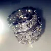 18K biały złoto Naturalne 3 karaty moissanite biżuteria kamień szlachetny Bizuteria solid 18 K Złoty Anillos de Ring for Women Men Akcesoria274U