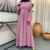 Vêtements ethniques Ins haute densité double mousseline de soie mode minimaliste robe musulmane robe femme musulmane robes largos
