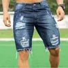 Shorts Masculinos Moda Jeans Rasgados Verão Casual Denim Mens Bolso Esportes Musculação Calças Curtas