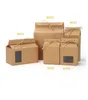 Tea Packaging Box Cardboard Kraft Paper Folded Food Nut Container Food Storage Standing Up Packing Bags Gift Wrap