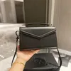 2023 Portafoglio SS Donna Borsa in pelle goffrata Busta Borse Cassandra Borsa a tracolla con patta con manico superiore Designer di lusso Lady Alligator 225l