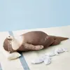 플러시 인형 40cm 귀여운 수달 박제면 연필 케이스 케이스 손목 패드 베개 귀여운 수달 소프트 장난감 플러시 바다 수달 박제 동물 인형 아이 선물 231013