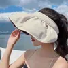 Chapeaux à large bord Protection UV de plage en plein air Double usage Shell Sunshade Hat Sun Bucket Caps Hair Hoop