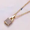 Nieuwe 316L titanium stalen sieraden ketting 18K goud rose zilveren ketting voor heren en vrouwen paar gift2786