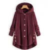 Pelliccia da donna Pelliccia sintetica Autunno Inverno Giacca soffice da donna Cappotto lungo Calda pelliccia sintetica con cappuccio Giacca da donna Peluche Teddy Cappotto Bottone Oversize Outwear 231013