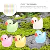 Garden Decorations Mini Duck Miniature Decoration Resin Ornament Car Cake Topper