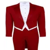 Costume 3 pièces pour hommes, queue de smoking noir, gilet, pantalon formel, coupe cintrée, costume marine pour mariage, bussiness289b