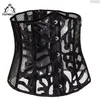 TOPMELON Unterbrustkorsett Wait Trainer Steampunk Bustier Gothic Mieder Sexy Korsett Damen Fashion Floral Transparent301x