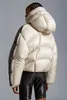 Winter 2023 Herbst frauen Weiße Ente Unten Parkas Jacken Zipper Mit Kapuze Gestreiften frau Dünne Kurze Mäntel MK23038 kleidungsstück