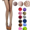 Meias meias femininas meia-calça multicolorido meias arrastão colorido pequeno médio grande malha collants anti-gancho meias de náilon visnet3380