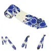 Papillon Blu Delft Porcellana Orientale Toile Cravatta Seta Poliestere 8 Cm Collo Accessori Gravatas Matrimonio Affari