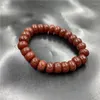 Bracelet en agate sculptée en relief rouge, boucle de paix pour hommes et femmes