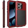 Waterdichte aluminiumlegering telefoonhoes voor iPhone 15 Plus 14 13 12 11 Pro Max XR XS Outdoor Sports Volledig beschermende zachte bumper metalen schaal ondersteunend draadloos opladen