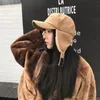 Visors Winter Thick Outdoor Earflap Warm Hat Autumn Plush Thicken Hats Bycling Windproof For Woman Trend Cap