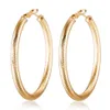 Nya Comings Fashion Womens 18k Yellow Gold Plated Hoop Earrings Huggie Charms Ear Studs smycken för Party234U