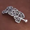 Hårklipp vintage silverfärg Viking Celtics Knut hårnålar Set Women Norse Runes Crown Antique Metal Stick Slide Smycken Tillbehör