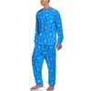 Heren Nachtkleding Genshin Impact Pyjama Winter Freeze Geruit Casual Man 2 Stuk Gedrukt Lange Mouwen Mooie Pyjama Sets