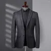 Costumes pour hommes, costume tendance d'affaires, Blazer décontracté, Slim, Style coréen, veste à carreaux, Banquet, bureau, mariage, vêtements pour hommes