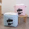 Shopping Bags Cotton Canvas Large Capacity Quilt Storage Box Folding Closet Clothes Dust-Proof Bag Home Blanket Pillow Organizer