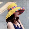 COKK femmes chapeau d'été disquette casquette de pêcheur Double face chapeau de soleil femme Large grand bord bohême Sunhat chapeau de plage casquette vacances nouveau 2209q