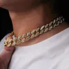 Diamond Nacklace łańcuchy kubańska łańcuch linków luksusyjewelry stal europejska i amerykańska ulica 16 18 20 22 24 30 cali hip-hop T331T