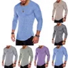 Spring Men T-shirty Plus Size 3xl Long Rleeve Striped T Shirtu