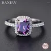 Fine Engagement Ruby 925 Sterling Silver Rings Amethyst Gemstone Ring Silver Emerald Blue Sapphire New For Women1288I