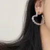 Pendientes de tuerca con aguja de plata 925, Pendiente de corazón de amor para mujeres y niñas, joyería de fiesta, accesorios Eh1202