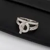 Puur 925 Sterling Zilveren Sieraden Voor Vrouwen Lock Ringen Luxe Merk Kwaliteit Partij Bruiloft Sieraden Engagement Hoop Volledige Diamond O T 250o
