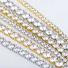 925 Silver Moissanite Armband Iced Out VVS Moissanite 3mm 4mm Tennis Armband Spring Clasp Lab Diamond Tennis Chain Necklace