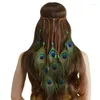 Haarclips Mode Etnische Haarband Persoonlijkheid Creatieve Boheemse Accessoires Pauwenveer Hoofdband